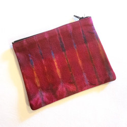 Fair trade cotton tie dye zip top coin purse or notion bag from Thailand