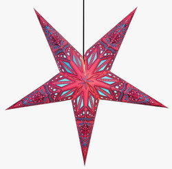 Fair trade hanging paper star lantern from India