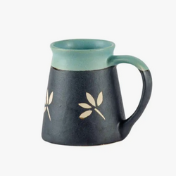 fair trade hand painted ceramic dishwasher and microwave safe mug from India