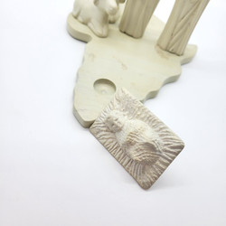 Fair trade carved soapstone Holy Family on Africa base from Kenya