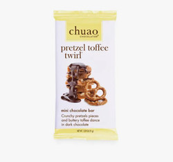 Chuao fair trade pretzel toffee twirl chocolate toffee twirl bar