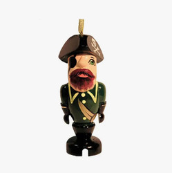 Fair trade hand painted lacquer pirate ornament from Russia