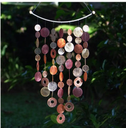 Fair trade capiz shell wind chime from Bali