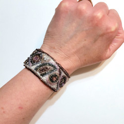 Fair trade beaded satin bracelet from Guatemala