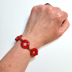 Fair trade beaded circles bracelet from Guatemala
