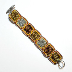 Fair trade beaded squares bracelet from Guatemala
