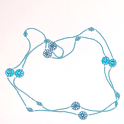 Fair trade long beaded single strand necklace from Guatemala