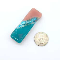 Fair trade small fused glass barrette from Chile