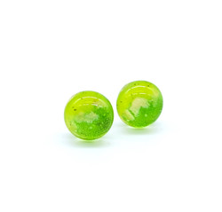 Fair trade fused glass stud earrings from Chile