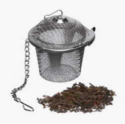 Fair trade stainless steel mesh tea steeper with hinged top