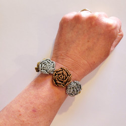 Fair trade beaded rose bracelet from Guatemala