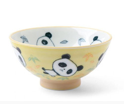 Fair trade ceramic panda rice bowl from Japan