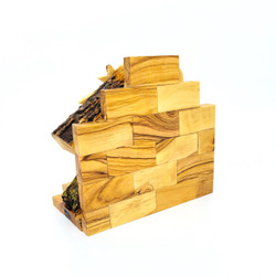 Fair Trade Carved Olivewood and Gypsum Nativity with incense from West Bank
