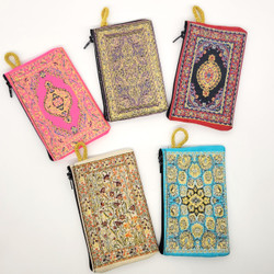 Fair trade Turkish rug inspired zip close coin purse from Turkey