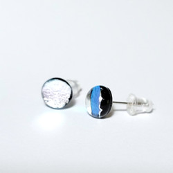 Fair trade dichroic glass post stud earrings from Chile 
