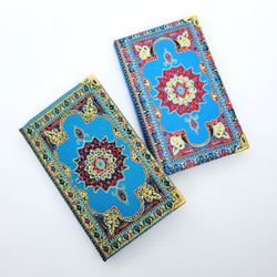 Fair trade Turkish rug inspired lined pocket journal with fabric cover from Turkey