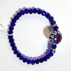 Fair trade stretch bracelet with ceramic bead from Turkey