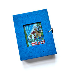 Fair trade hand made paper and batik mini box with mini batik gift cards and envelopes from Nepal