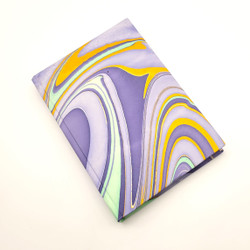 Fair trade hand made marbled unlined paper journal from India