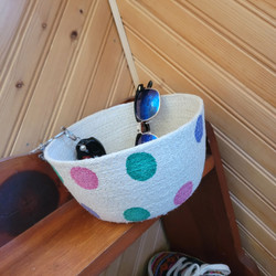 Fair trade jute cord bowl basket from Bangladesh