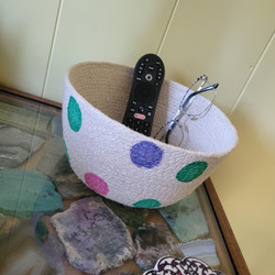 Fair trade jute cord bowl basket from Bangladesh