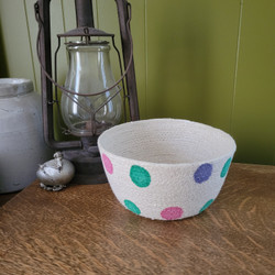 Fair trade jute cord bowl basket from Bangladesh