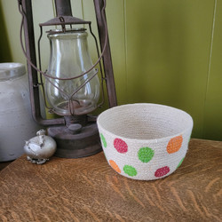 Fair trade jute cord bowl basket from Bangladesh