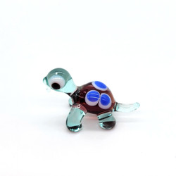 Fair trade miniature crystal turtle figurine from Chile