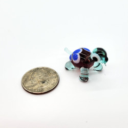 Fair trade miniature crystal turtle figurine from Chile