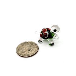 Fair trade miniature crystal turtle figurine from Chile