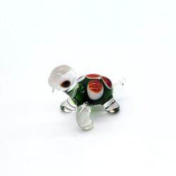 Fair trade miniature crystal turtle figurine from Chile