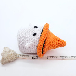 Fair trade artisan crafted knit wool miniature ghost figure from Chile 