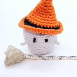 Fair trade artisan crafted knit wool miniature ghost figure from Chile