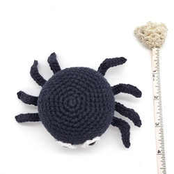 Fair trade artisan crafted knit wool spider figure from Chile