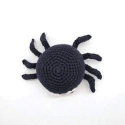 Fair trade artisan crafted knit wool spider figure from Chile
