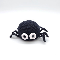 Fair trade artisan crafted knit wool spider figure from Chile