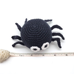 Fair trade artisan crafted knit wool spider figure from Chile