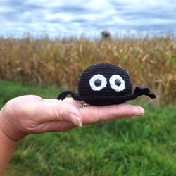 Fair trade artisan crafted knit wool spider figure from Chile