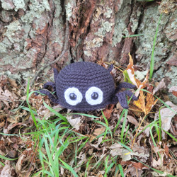 Fair trade artisan crafted knit wool spider figure from Chile