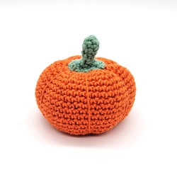 Fair trade hand crafted knit wool pumpkin from Chile