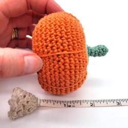 Fair trade hand crafted knit wool pumpkin from Chile