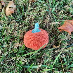 Fair trade hand crafted knit wool pumpkin from Chile