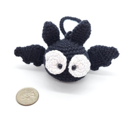 Fair trade artisan crafted knit wool bat from Chile