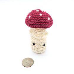 Fair trade knit wool mushroom from Chile Fair trade knit wool mushroom from Chile