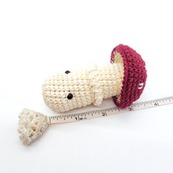 Fair trade knit wool mushroom from Chile