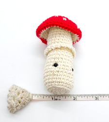 Fair trade knit wool mushroom from Chile