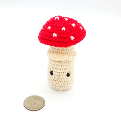 Fair trade knit wool mushroom from Chile Fair trade knit wool mushroom from Chile