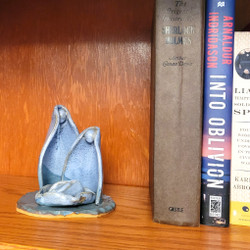 Blue Stoneware Holy Family Nativity from Chile