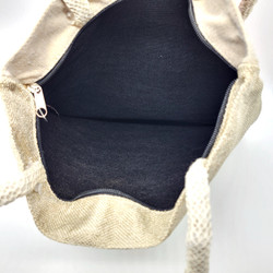 Fair trade woven cotton tapestry style tote bag with double straps and cat design from Turkey