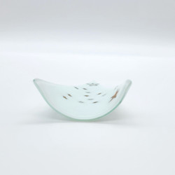 Fair trade fused glass standing tree decoration from Chile